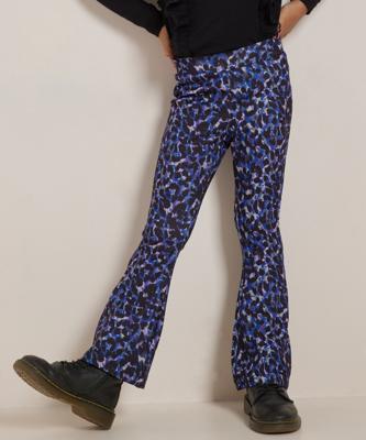 flared fit broek panterprint