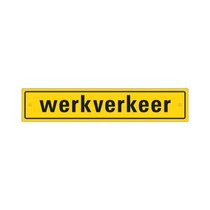 Bord Werkverkeer incl. zuignapjes - 80x400 mm met boorgaten.
