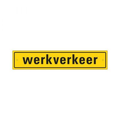 Bord Werkverkeer incl. zuignapjes - 80x400 mm met boorgaten.