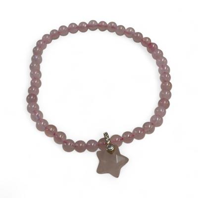 Rozenkwarts Armband Ster - Sieraden - Spiritueelboek.nl Rozenkwarts Armband Ster - Sieraden - Spiritueelboek.nl