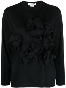 Comme Des Garçons t-shirt à fleurs - Noir