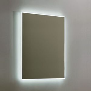 Spiegel Sanilux Mirror Infinity 58x80x4,1 cm Aluminium met LED Verlichting en Spiegelverwarming