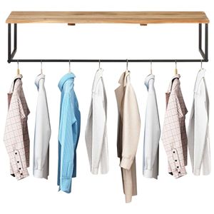 VidaXL Kapstok met schap 100x35x22 cm massief acaciahout