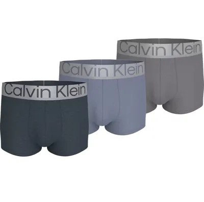 Calvin Klein 3-Pack Steel katoen - Boxers heren - Katoenen heren ondergoed - L - Blauw - L - L - L - L - L - L - L - L - L - L