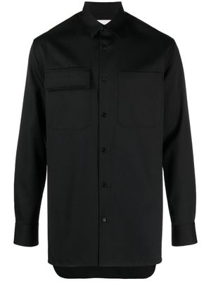Jil Sander chemise en laine - Noir