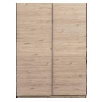 Leen Bakker - Schuifdeurkast Genua - Eikenkleur - 204x150x60 Cm - Spaanplaat - Bruin - 150.6x204x60.3 Cm