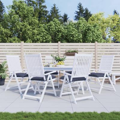 VidaXL Stoelkussens 6 st 50x50x7 cm oxford stof marineblauw