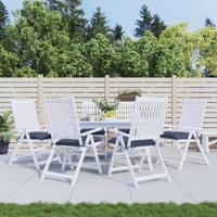 VidaXL Stoelkussens 6 st 50x50x7 cm oxford stof marineblauw