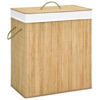 VidaXL Wasmand met 2 vakken 100 l bamboe
