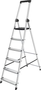 Brasq trapladder SL600, aluminium, zilver,  6 treden