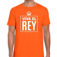 Oranje Viva el Rey Spaans t-shirt heren - thumbnail