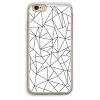 Geometrische lijnen zwart: iPhone 6 Plus / 6S Plus Transparant Hoesje