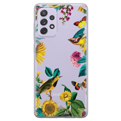 Samsung Galaxy A72 transparant hoesje - Sunflowers