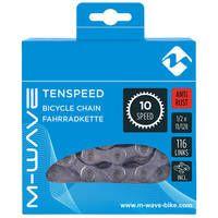M-Wave ketting 10-speed, 1/2x11/128 116l zilver anti-roest (hangverpakking)