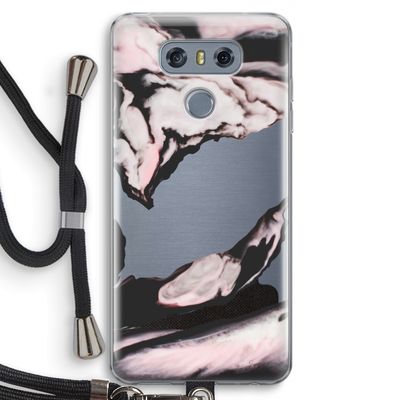 Roze stroom: LG G6 Transparant Hoesje met koord