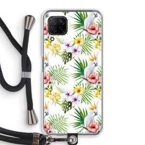 Gele kuif: Huawei P40 Lite Transparant Hoesje met koord