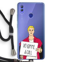 Gimme a call: Honor Note 10 Transparant Hoesje met koord