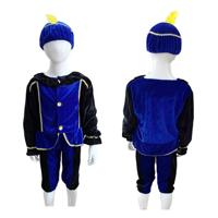 Verkleedset Pietenpak Blauw-Zwart 3-5 Jaar Verkleedset Pietenpak Blauw-Zwart 3-5 Jaar