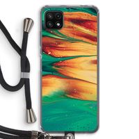 Green Inferno: Samsung Galaxy A22 5G Transparant Hoesje met koord