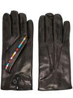 Paul Smith gants à détails rayés - Noir