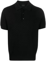 Brioni polo en maille gaufrée - Noir