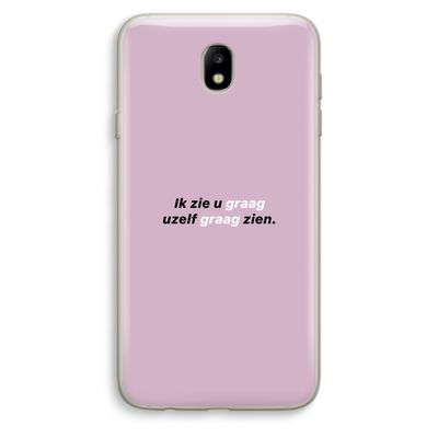 uzelf graag zien: Samsung Galaxy J7 (2017) Transparant Hoesje