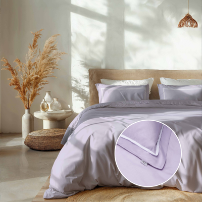 Dekbedovertrek Hotel Deluxe Lavendel Effen 200x200 Cm Luna Bedding - Dekbed-Discounter.nl