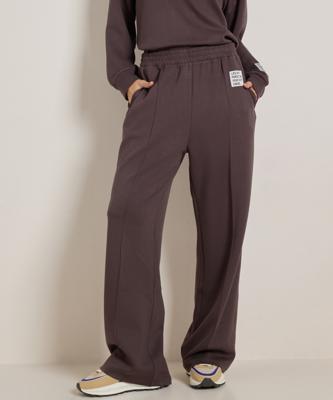wide fit broek met label wide fit broek met label