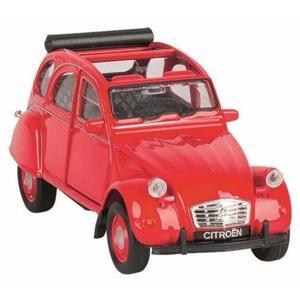 Modelauto Citroen 2CV - rood - open - schaal 1:36 - schaalmodel auto