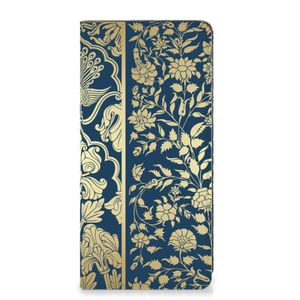 Samsung Galaxy A12 Smart Cover Beige Flowers