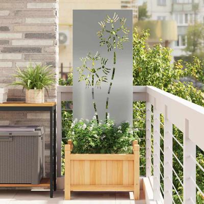 Tuin decoratief paneel Zilver 50 x 140 cm Gegalvaniseerd staal