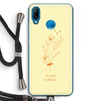 No rain no flowers: Huawei P20 Lite Transparant Hoesje met koord