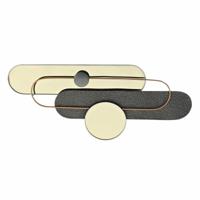 Wanddecoratie DKD Home Decor Grijs Gouden Metaal PVC Modern (96 x 5 x 40,6 cm)