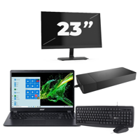 ACER Aspire A315-56 - Intel Core i3-10e Generatie - 15 inch - 16GB RAM - 256GB SSD - Windows 11 Home + 1x 23 inch Monitor - thumbnail