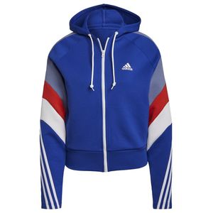 adidas Hoodie Sportswear Colorblock Full Zip - Blauw/Wit/Rood Vrouw