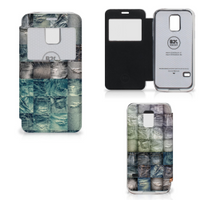 Wallet Case met Pasjes Samsung Galaxy S5 Mini Spijkerbroeken - thumbnail