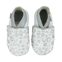 Oxxy babyslofjes vliegtuigen wit zilver-20