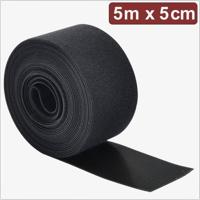 Quadrios 24CA310 Klittenband Om te bundelen Haak- en lusdeel (l x b) 5 m x 5 cm Zwart 5 m