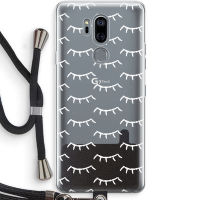 Wimpers: LG G7 Thinq Transparant Hoesje met koord