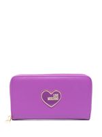 Love Moschino portefeuille en cuir à plaque logo - Violet - thumbnail