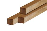 Paal hardhout geschaafd gepunt 6,5x6,5x275 cm Tuindeco - Tuindeco