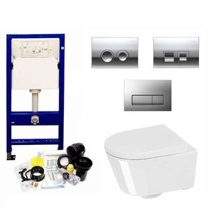 Geberit up100 set04 Calitri Urby compact met Delta drukplaten