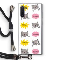 Meow: Samsung Galaxy Note 10 Transparant Hoesje met koord