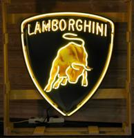 Lamborghini Neon Verlichting - Met Achterplaat - 80 x 90 cm