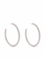 Amina Muaddi grandes boucles d'oreilles Cameron - Gris - thumbnail