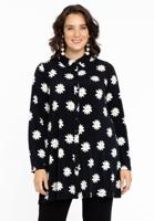 Yoek Blouse DAISY | Zwart | Maat 50/52