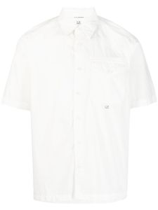 C.P. Company chemise boutonnée en coton à manches courtes - Blanc