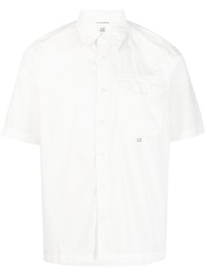 C.P. Company chemise boutonnée en coton à manches courtes - Blanc