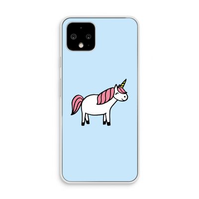 Eenhoorn: Pixel 4 Transparant Hoesje