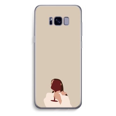 I drink wine: Samsung Galaxy S8 Plus Transparant Hoesje